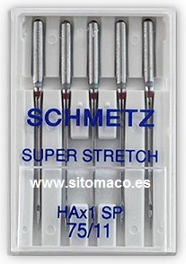 AGUJAS SCHMETZ SUPER STRETCH HAx1 SP - Nº 75/11 - 130/705H